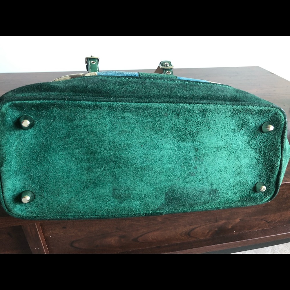 Coach suede trim color block bag *Authentic* - Picture 5 of 12